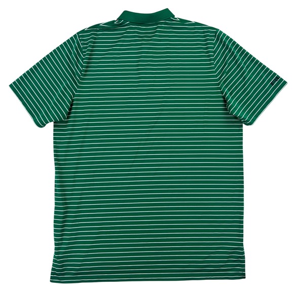 RLX Ralph‎ Lauren Golf Polo Shirt Men's LARGE Green White Striped Short Sleeve - Picture 3 of 10